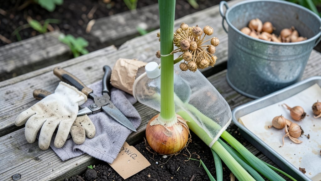 How to Harvest Onion Seeds: When Umbels Turn Brown and Seeds Rattle Inside