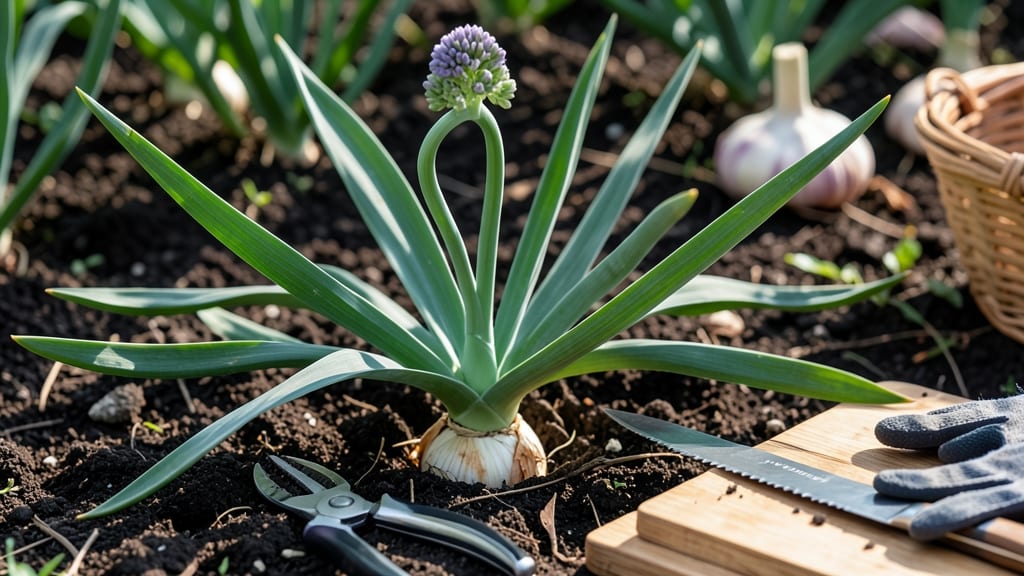 Garlic Scapes Harvest Time: Identify Curly Cues Before They Bolt