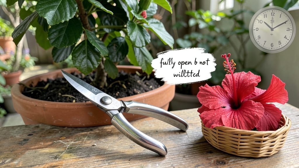 When to Harvest Hibiscus Flowers for Tea: Color Shift Test for Peak Flavor