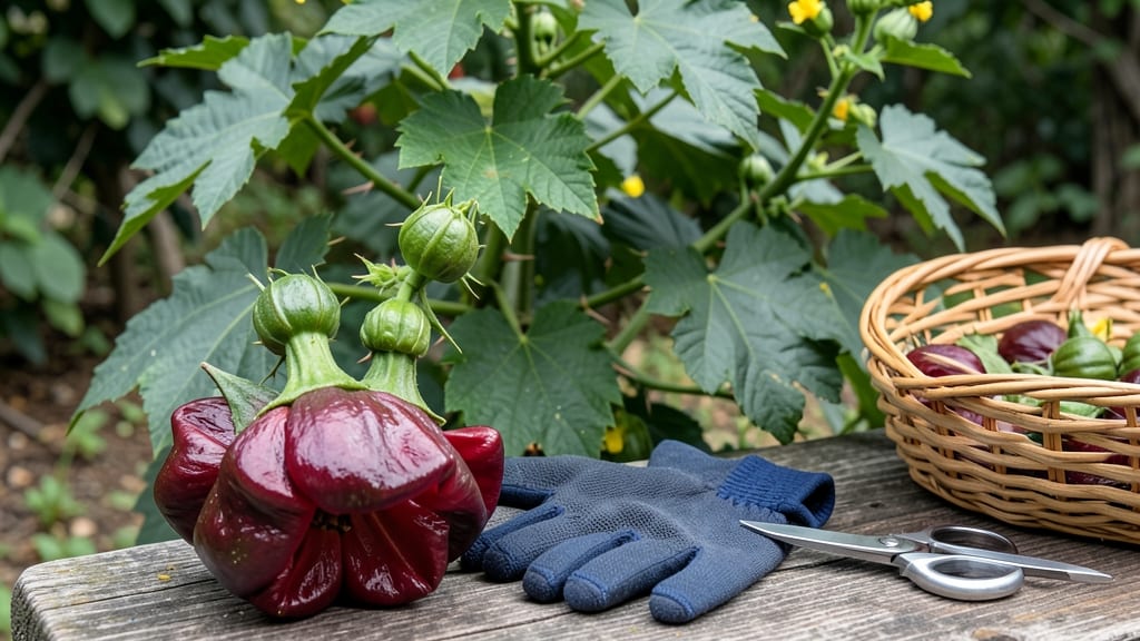 When to Harvest Roselle: 3 Visual Cues for Peak Tartness & Fiber Content