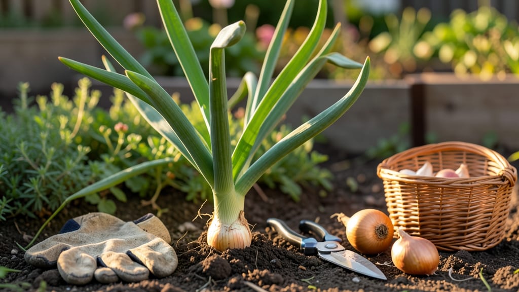 Decide It's Time to Harvest Onion Bulbs: When Necks Dry and Shoulders Loosen