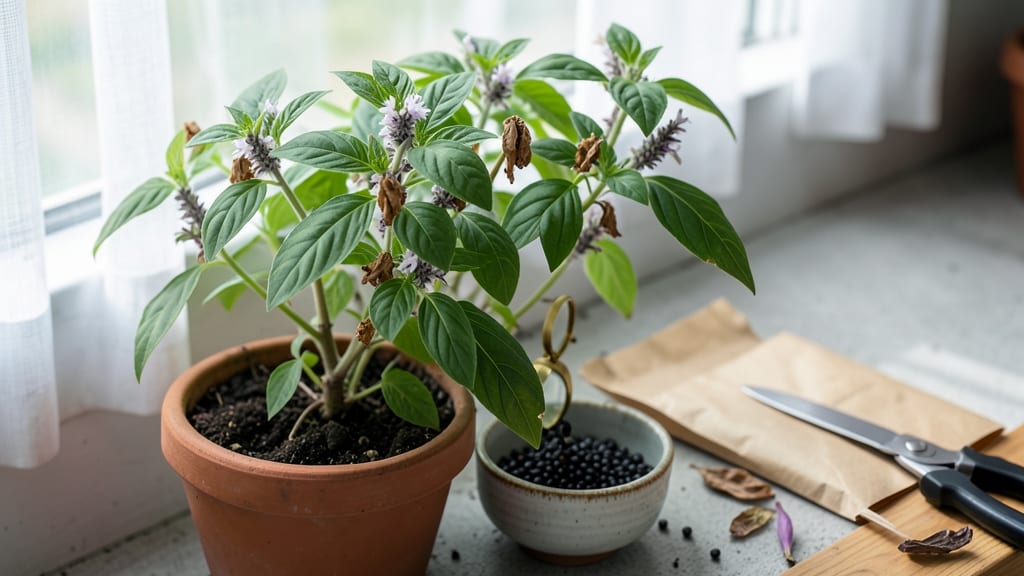 How to Harvest Thai Basil Seeds: When Flowers Turn White & Dry for Best Germination