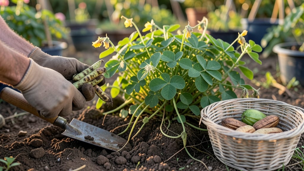 When to Harvest Peanuts: Shells Peel Easily With Gentle Twist Test