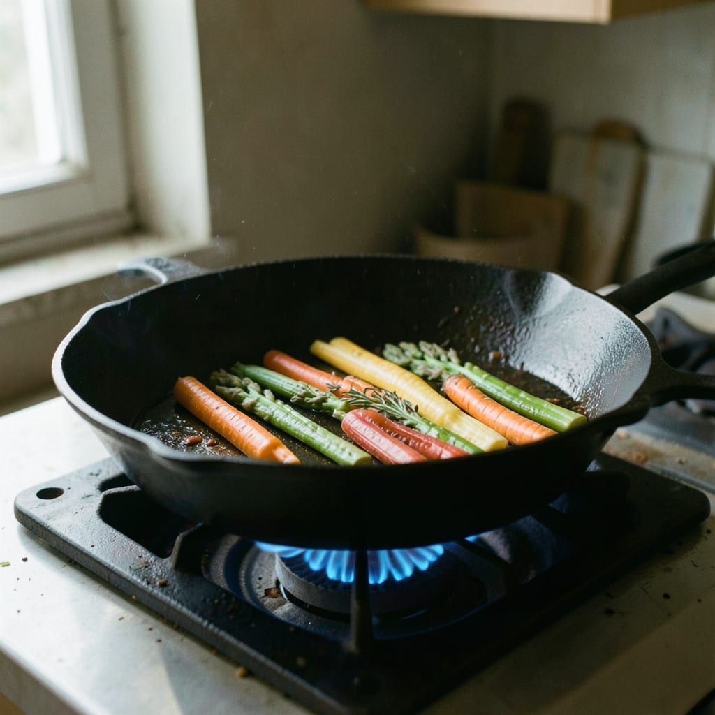 The first pass, in the pan
