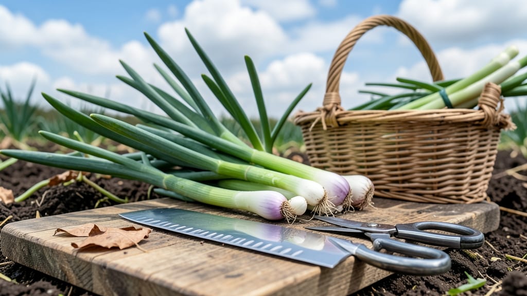 When to Harvest Scallions: Pull When 6-Inch Tops Flush Soil for Sharpest Flavor