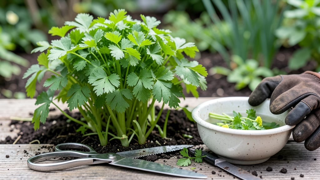 How to Harvest Fresh Parsley: Trim Outer Stems First for Continuous Regrowth