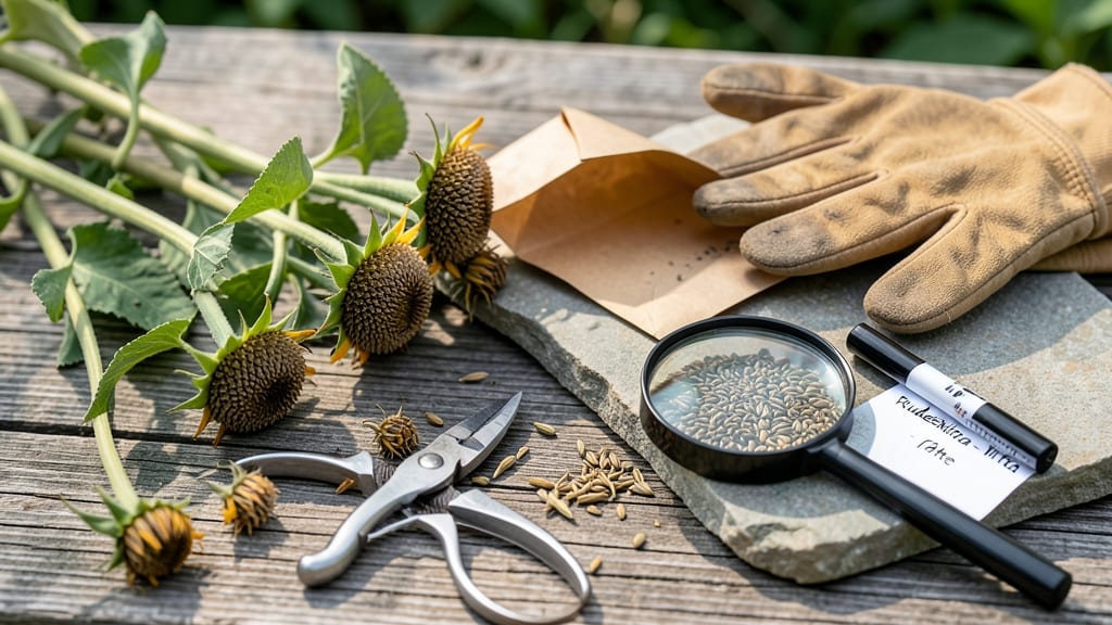 How to Harvest Rudbeckia Seeds: Dry Heads Left on Stems for Easy Collection